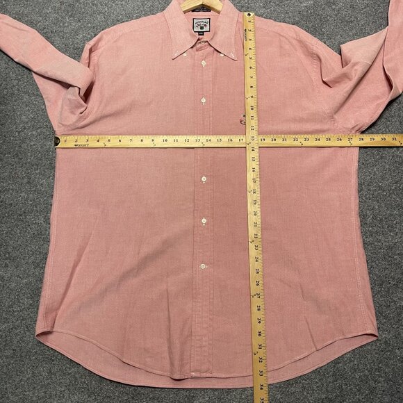 Faconnable Men's XXL Long Sleeve Button Down Shirt Pink Made in USA - Picture 7 of 7